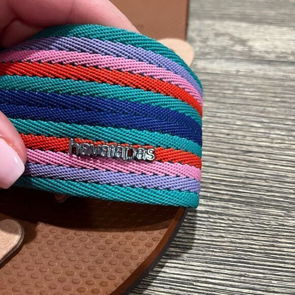 Havaianas Womens You Malta Flip-Flop Sandals Slip-On Open-Toe Rust Mix S… - Picture 7 of 8